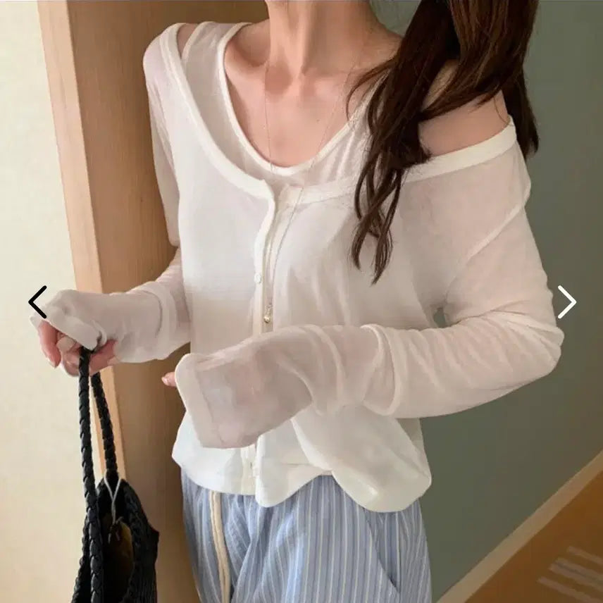 [BUNJANG] Mellounge Tencel U-Neck Cardigan Set / 가디건세트