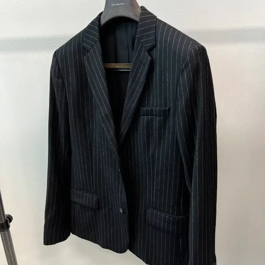 [BUNJANG] AMI Striped Wool Jacket / 100-105) 아미 스트라이프 울자켓