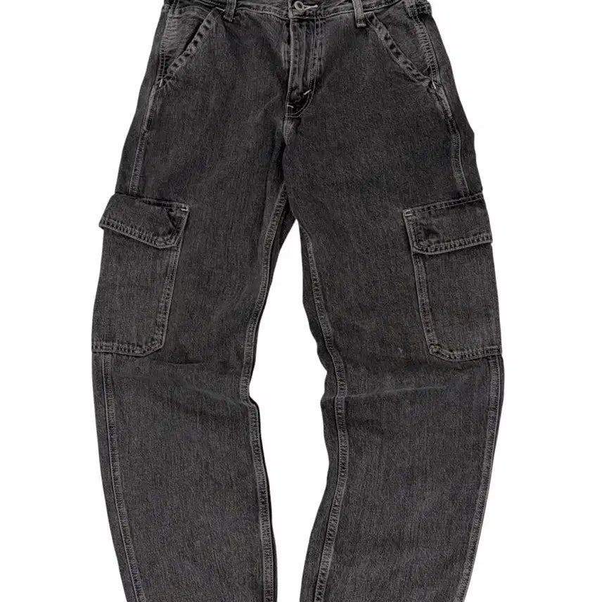 [BUNJANG] Levi's Silvertab Black Denim Cargo Pants (Size 29) / 리바이스 실버탭 카고 흑청 데님팬츠 (29)