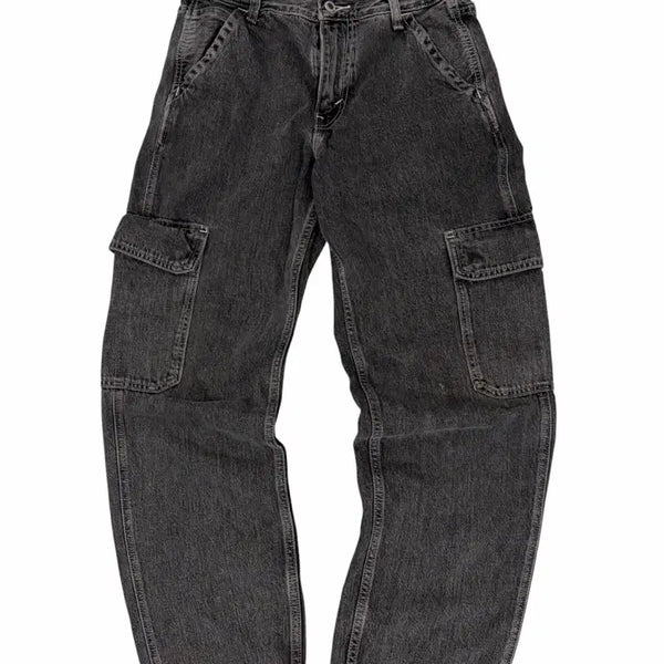 [BUNJANG] Levi's Silvertab Black Denim Cargo Pants (Size 29) / 리바이스 실버탭 카고 흑청 데님팬츠 (29)