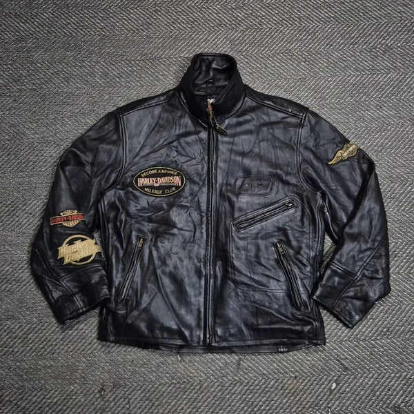 [BUNJANG] Harley-Davidson Leather Rider Jacket / [M]할리데이비슨 레더 라이더-B191