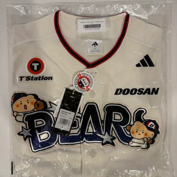 [BUNJANG] Doosan Bears 2026 Mangom Old Authentic Jersey L Size (Sealed) / [미개봉새상품]두산 베어스 26년 망곰 올드 어센틱 유니폼 100 L사이즈