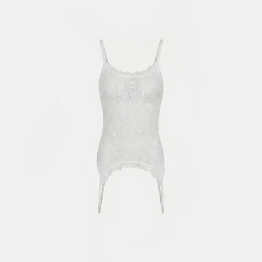 [BUNJANG] Badblood Garter Lace Camisole Tank - White / 배드블러드 가터 레이스 캐미 탱크- 화이트