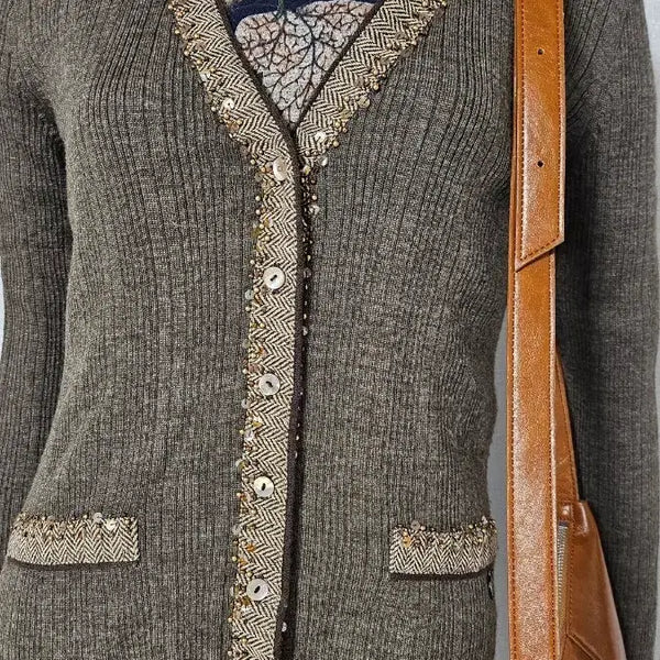 [BUNJANG] Olivia Lauren Wool Acrylic Blend Cardigan / 올리비아로렌 모 아크릴 혼방 가디건..택 90 반품 42-50 길이 56