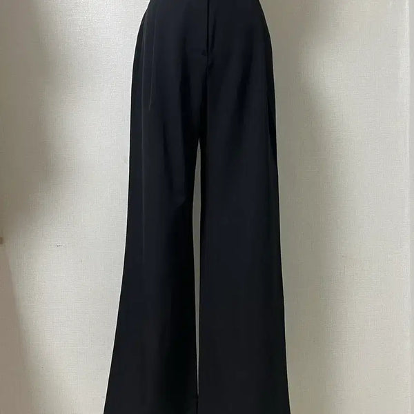 [BUNJANG] TIME 2022 Black 100% Wool Wide Pants Size 64 / 22년타임 TIME 블랙 울100 와이드 팬츠 64 새상품급