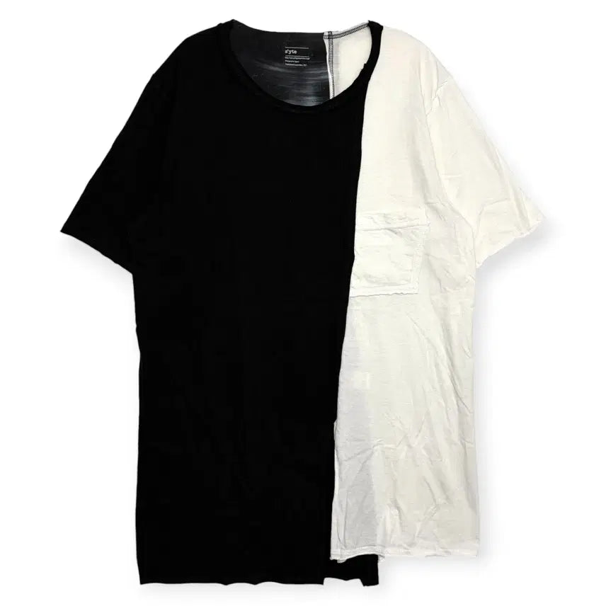 [BUNJANG] Yohji Yamamoto Pattern Short Sleeve T-Shirt / 요지야마모토 패턴 반팔 티셔츠