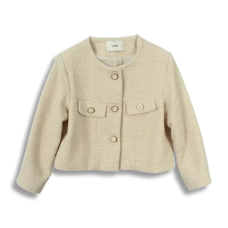 [BUNJANG] ROWING WOMEN'S Cropped Tweed Jacket / 로잉 (WOMEN - F) 크롭 트위드 자켓