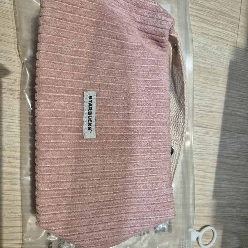 [BUNJANG] Starbucks Pink Corduroy Pouch / 스타벅스 파우치 핑크.코듀로이