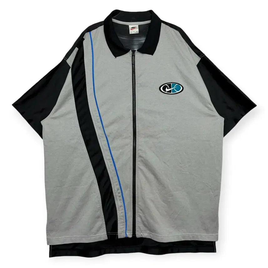 [BUNJANG] Nike 90s Zip-Up Short Sleeve Shirt / 90s 나이키 집업 반팔 셔츠