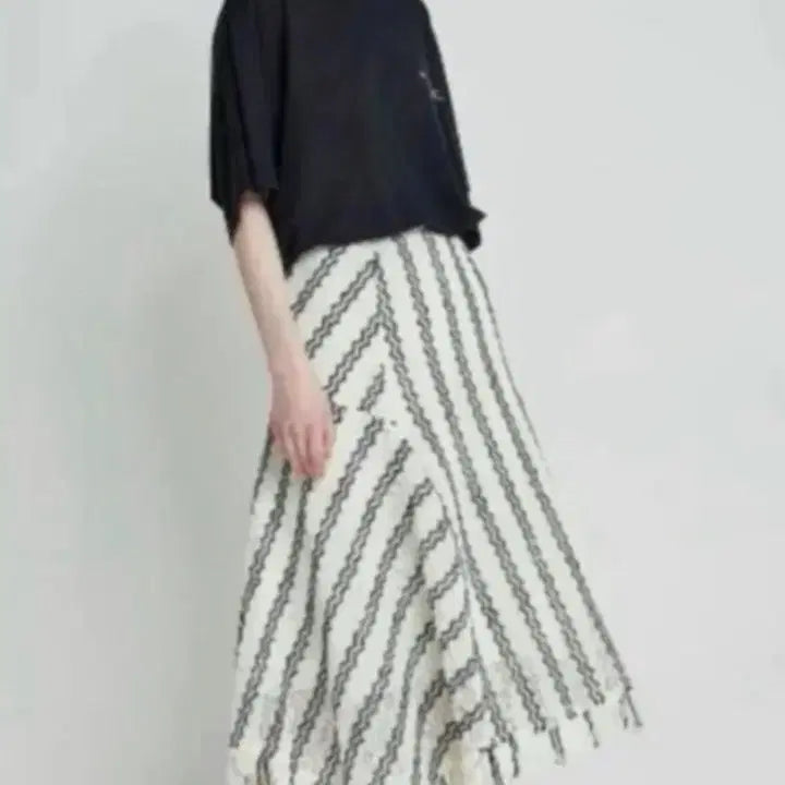 [BUNJANG] SYSTEM Striped Long Skirt / 시스템롱스커트