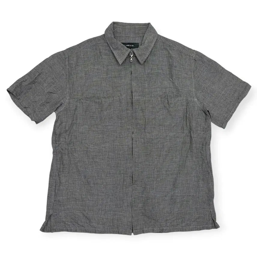 [BUNJANG] Comme Ca Ism Zip-Up Pattern Short Sleeve Shirt / 꼼사이즘 comme ca ism 집업 패턴 반팔 셔츠