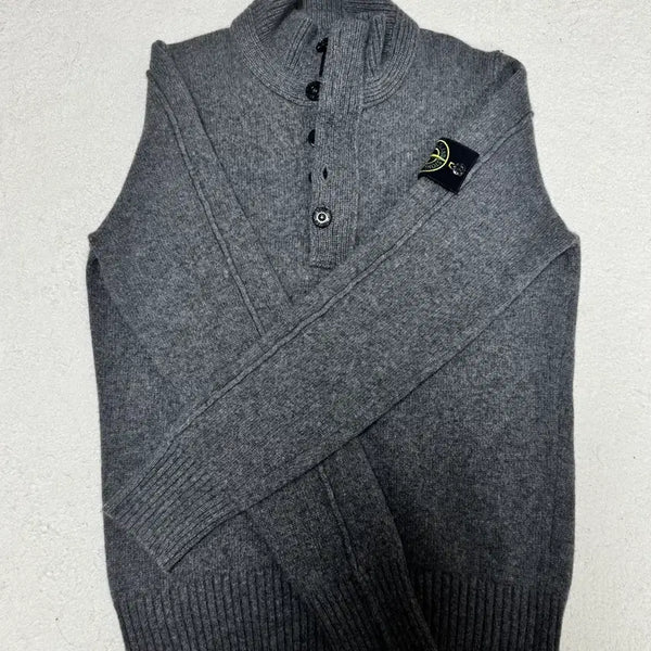 [BUNJANG] Stone Island Half-Zip Knit Sweater Size S / 스톤아일랜드 반집업 니트