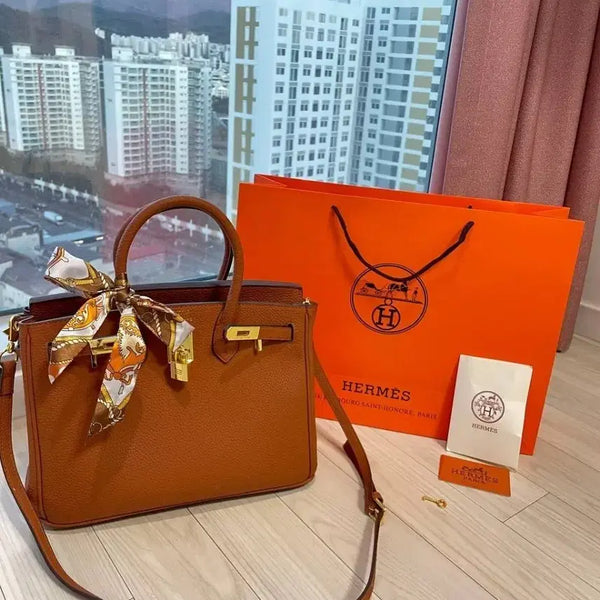 [BUNJANG] Classic Brown Leather Big Bag / 고급스러운 브라운 백 판매합니다