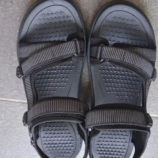 [BUNJANG] Men's Black Strap Sandals / 남성 샌들 검정색 스트랩 샌들