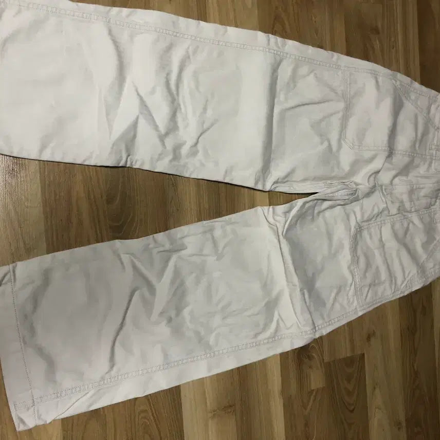 [BUNJANG] Ivory Vertical Stripe Cotton Pants / 아이보리 세로 스트라이프  면바지