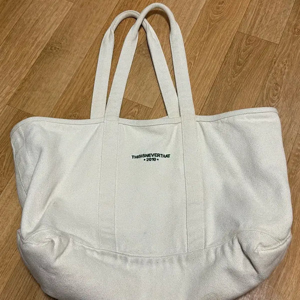 [BUNJANG] Denebat Washed Canvas Tote Bag Natural / 디네댓 워시드 캔버스 토트백 네추럴