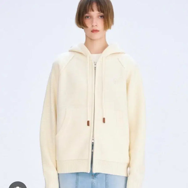 [BUNJANG] Marithe Francois Girbaud Wool Knit Hood Zip-Up S / (24년) 마리떼 프랑소와저버 양모니트 후드집업 니트집업 S