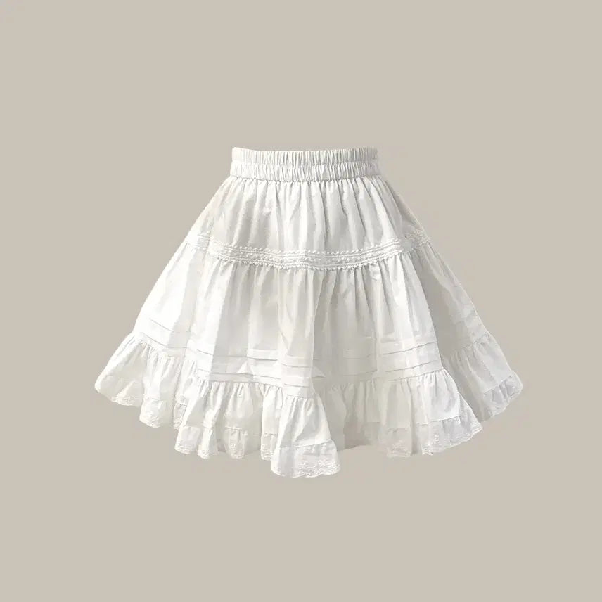 [BUNJANG] Frill Flare Mini Banding Skirt / 프릴 플레어 미니 밴딩 스커트 (B0693)
