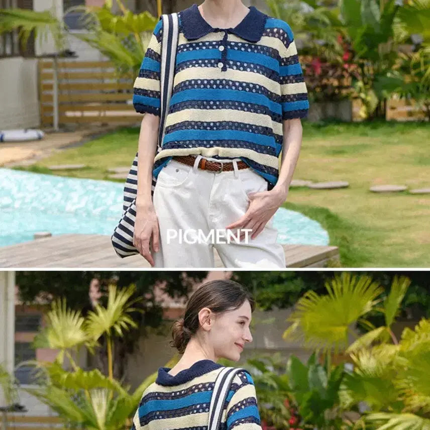 [BUNJANG] PIGMENT Scallop Collar Knit / PIGMENT 스칼럽스카시 카라 니트