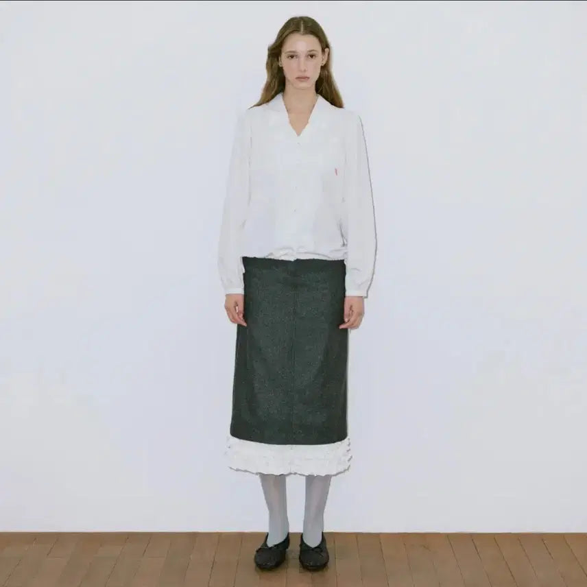 [BUNJANG] Sino Frill Long Skirt / 시눈 frill long skirt
