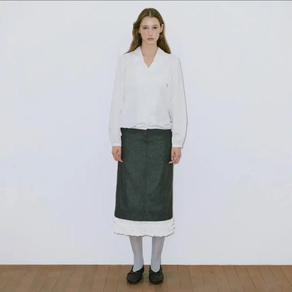 [BUNJANG] Sino Frill Long Skirt / 시눈 frill long skirt
