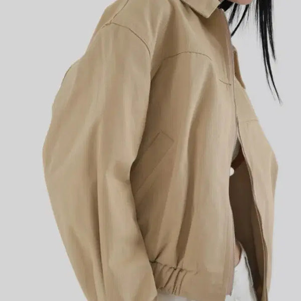 [BUNJANG] Autumn Beige Blouson Jacket / 어텀 베이지 블루종 자켓