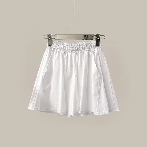 [BUNJANG] Basic Wide Short Banding Pants (B1689) / 베이직 와이드 숏 밴딩 팬츠 (B1689)