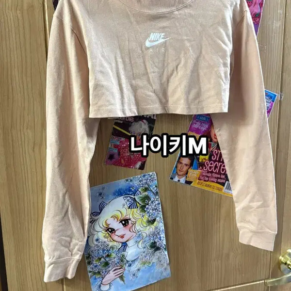 [BUNJANG] Nike Women's Cropped Sweatshirt Beige M / 나이키 여성 크롭 맨투맨 베이지 M