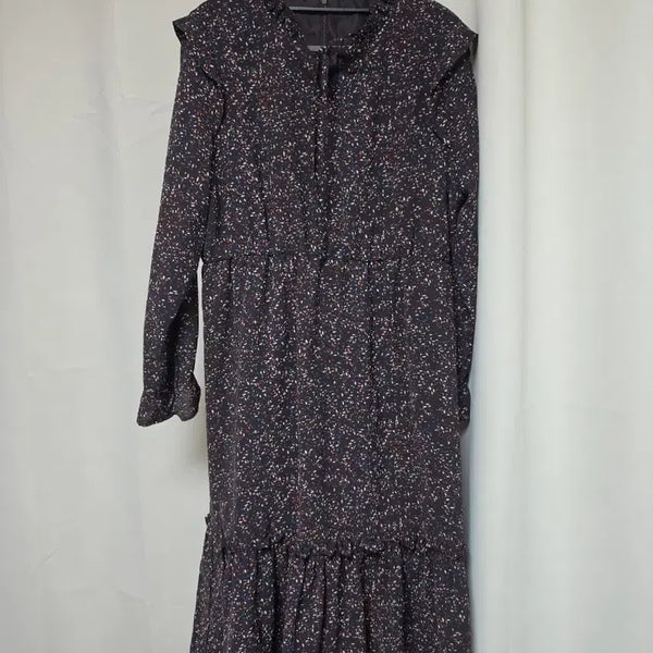 [BUNJANG] Patterned Long Dress with Ruffle Details / 패턴 롱 원피스 (66)