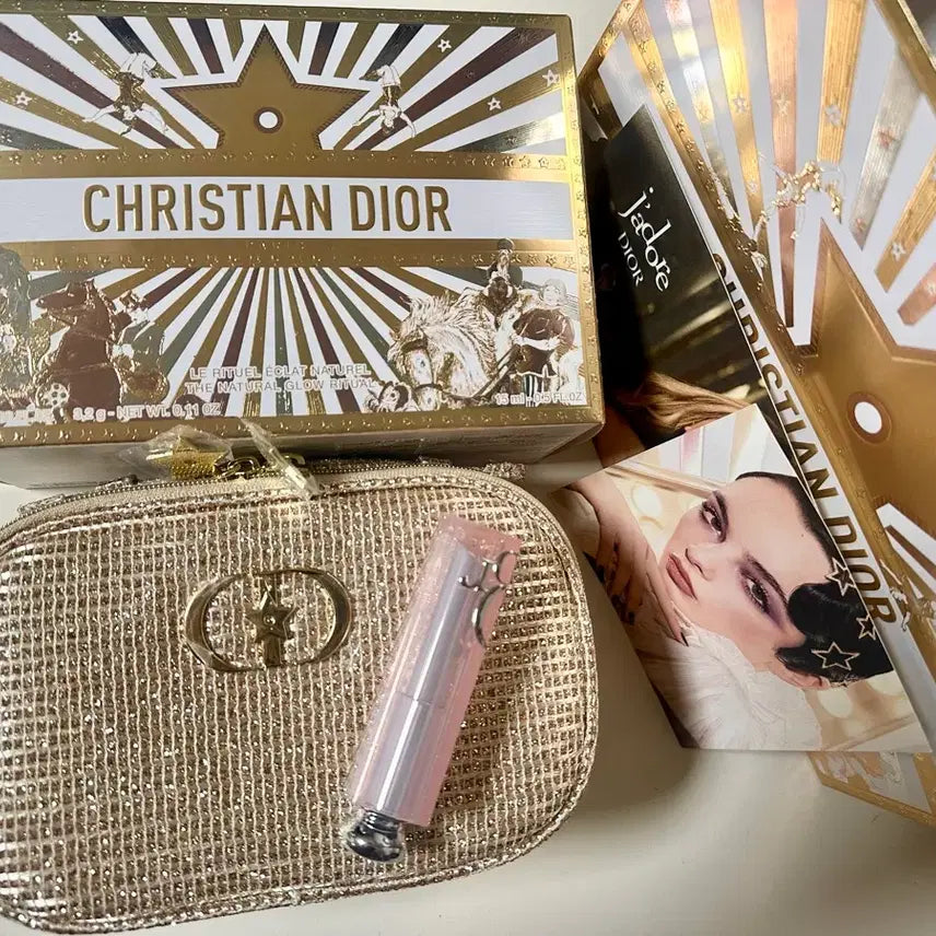 [BUNJANG] Dior Holiday Pouch + Addict Lip Glow 002 / 디올 홀리데이 파우치+어딕트 립 글로우(새상품)