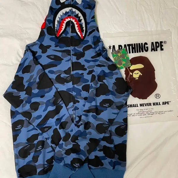 [BUNJANG] BAPE Camo Zip-Up Hoodie / 베이프 카모 후드집업 WGM