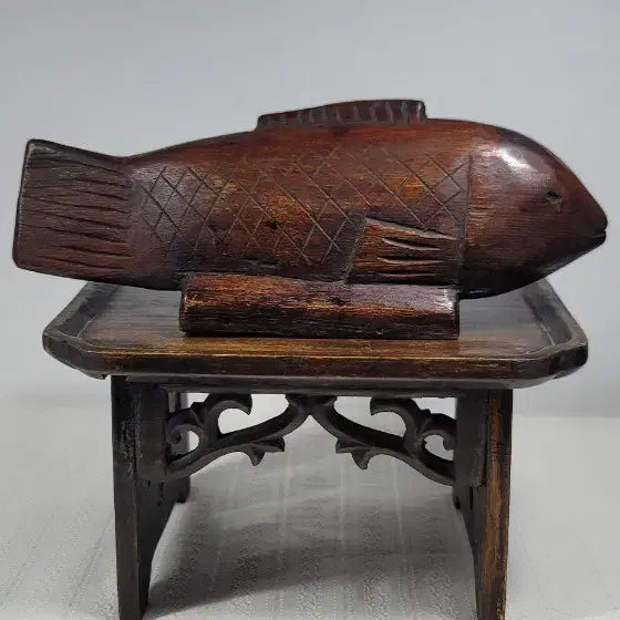 [BUNJANG] Antique Fish-Shaped Rice Cake Mold / 물고기떡살.민속품