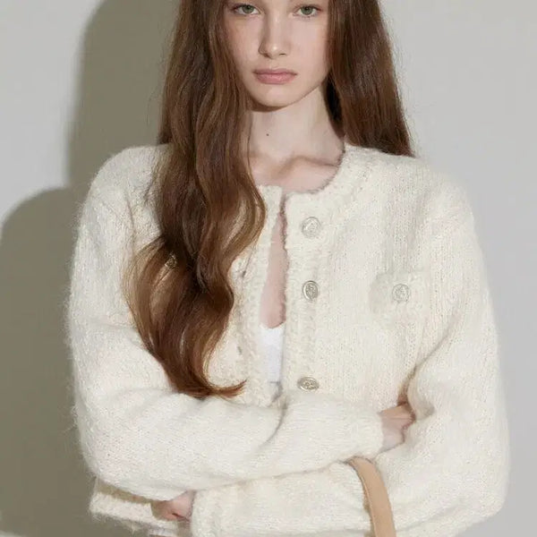 [BUNJANG] ODS Rosalyn Tweed Knit Jacket Ivory / [새상품] ODS 오디에스 로잘린 트위드 니트 자켓 아이보리 rasalin tweed knit jacket ivory 그레이스유 더티스 라벨르블랑 퍼제인 윤슬샵 미닛뮤트 클리시어