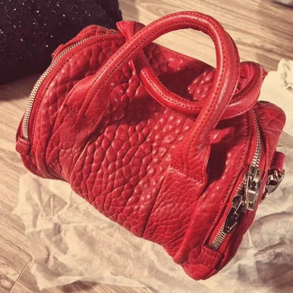 [BUNJANG] Alexander Wang Mini Red-Black Logo Bag / 알렉산더왕 로키백 미니
