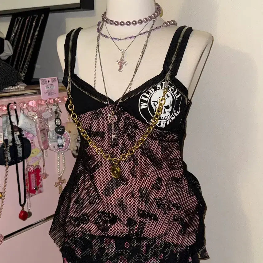 [BUNJANG] D.I.A Punk Y2K Sleeveless Top / D.I.A 오네갸루 나시 슬리브리스 펑크 y2k