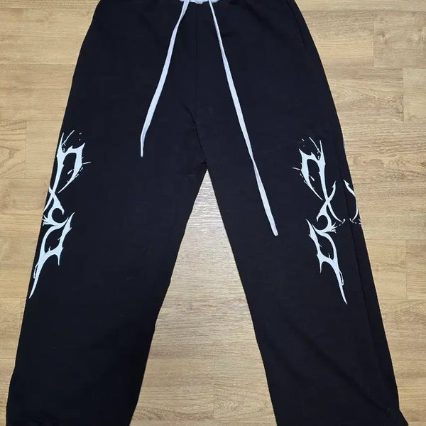 [BUNJANG] D SOH Light Thunder Logo Jogger Pants Black / 디쏘에이치 썬더로고 팬츠