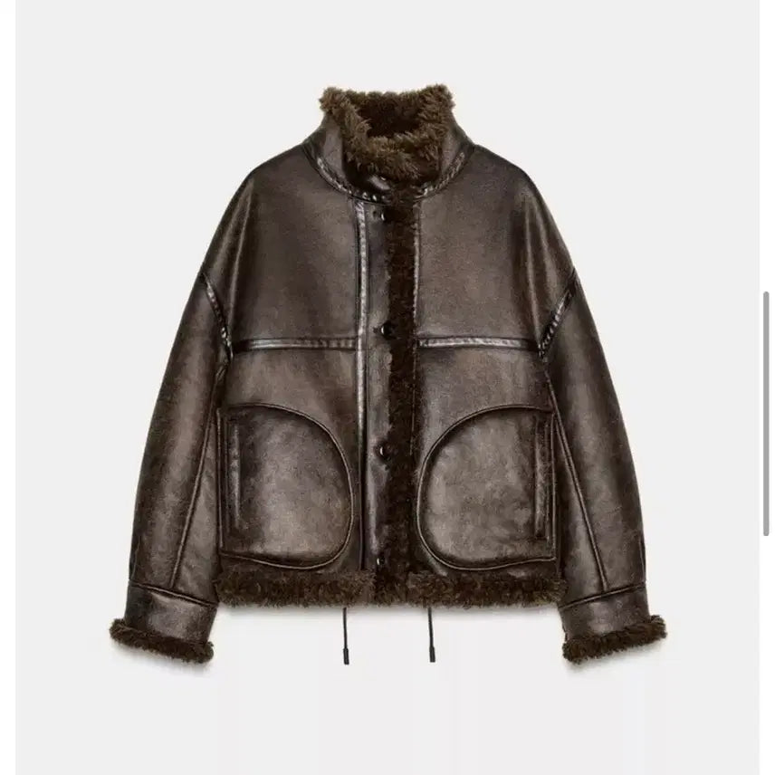 [BUNJANG] Zara ZW Collection Double-Faced Bomber Jacket / 자라 zw컬렉션 더블페이스 봄버 재킷 무스탕