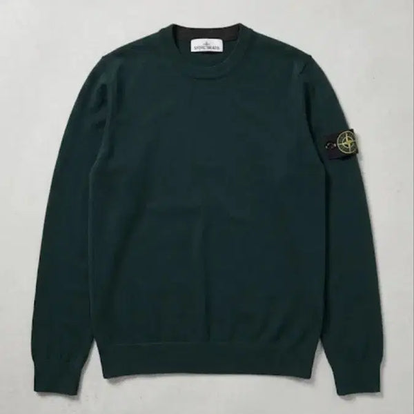 [BUNJANG] Stone Island Wool Knit Deep Green L / 스톤아일랜드 울 니트 딥그린 L