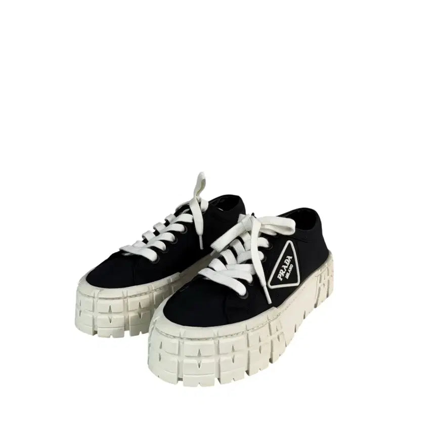 [BUNJANG] Prada Gabardine Black Sneakers / 38 / 프라다 개버딘 블랙 스니커즈