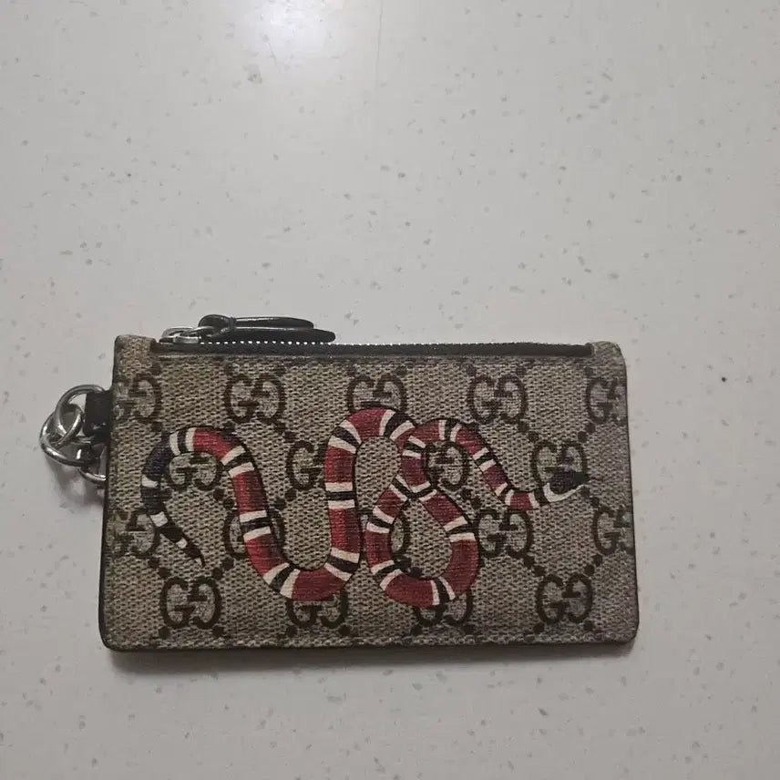 [BUNJANG] Gucci Snake Card Holder with Keychain / 구찌 스네이크 키링 카드지갑