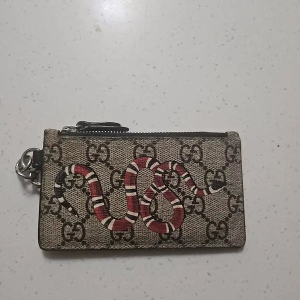 [BUNJANG] Gucci Snake Card Holder with Keychain / 구찌 스네이크 키링 카드지갑