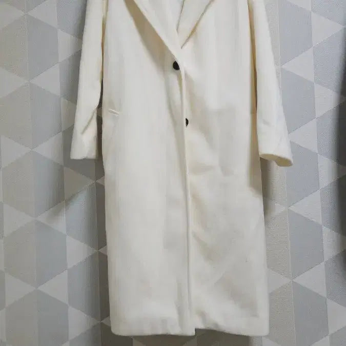 [BUNJANG] Signe Girl Ivory Long Coat / 시니걸 아이보리 롱 코트