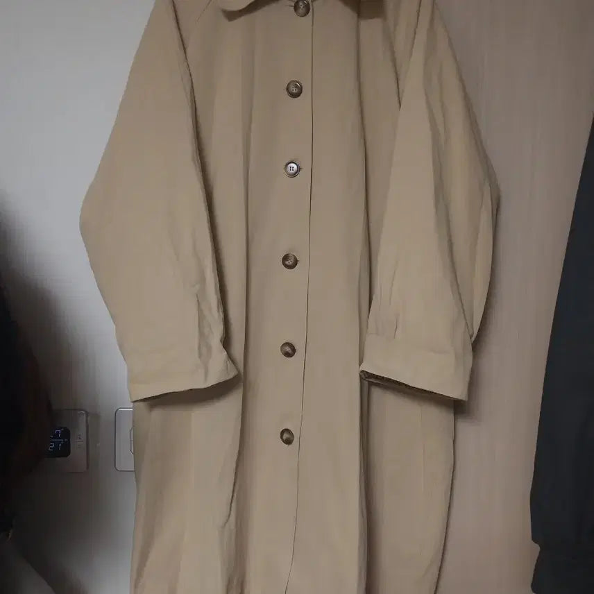 [BUNJANG] Beige Basic Trench Coat Plus Size 100-110 / 빅사이즈 베이지색 기본 트렌치 코트 100-110