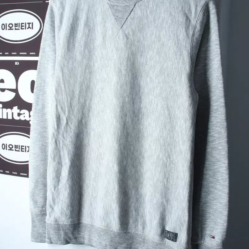 [BUNJANG] Tommy Hilfiger Sweatshirt Oversized Mélange Gray / (S-M) 타미힐피거 맨투맨 티셔츠 오버핏 멜란지 그레이-H38243