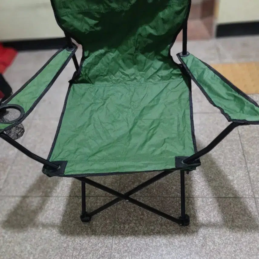 [BUNJANG] Portable Folding Camping Chair Green / 휴대용 접이식 캠핑 의자 녹색
