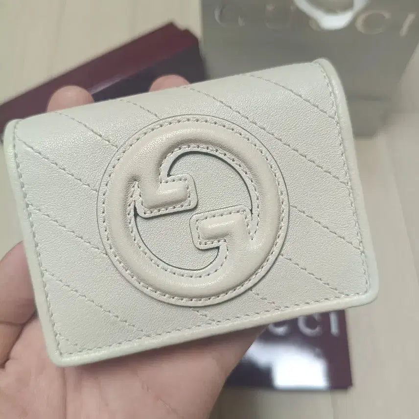 [BUNJANG] Gucci Blondie Card Case Wallet White Leather Full Set / (정품S급)구찌 블론디 카드 케이스 지갑 화이트 레더 풀구성
