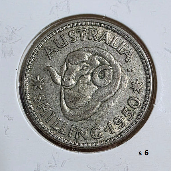 [BUNJANG] Australia 1950 1 Shilling Silver Coin / 호주 1950년 1실링 통용 은화 양