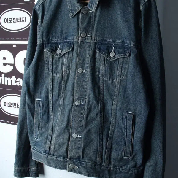 [BUNJANG] ASOS Zip-Up Windbreaker Denim Trucker Jacket / (XL) 아소스 집업 바람막이 점퍼자켓 데님 청 트러커-H38190