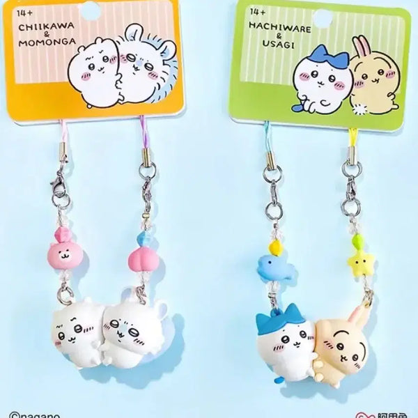 [BUNJANG] Chiikawa Magnet Keychain Strap - Hachiware, Usagi, Momonga / 해배비절감목적공구) 치이카와 자석 키링 스트랩 하치와레 우사기 모몽가