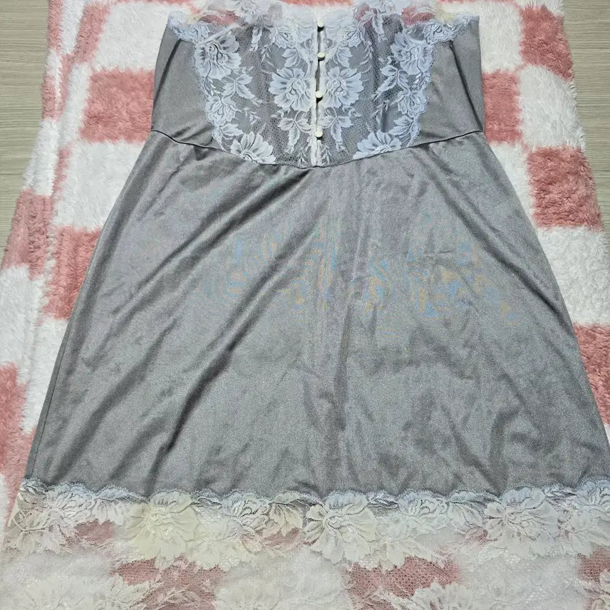 [BUNJANG] Used Women's Grey Lace Slip Dress / (중고) 여성 그레이 레이스 슬립 원피스